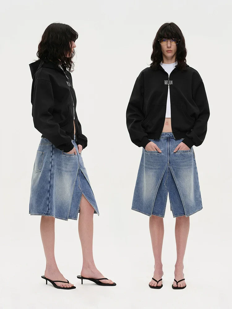 Multi-Way A-Line Denim Skirt - Image 5