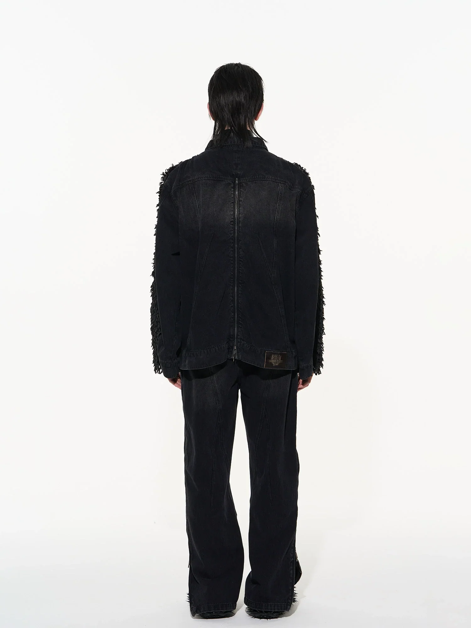 Multi-Zip Washed Denim Jacket - Image 3