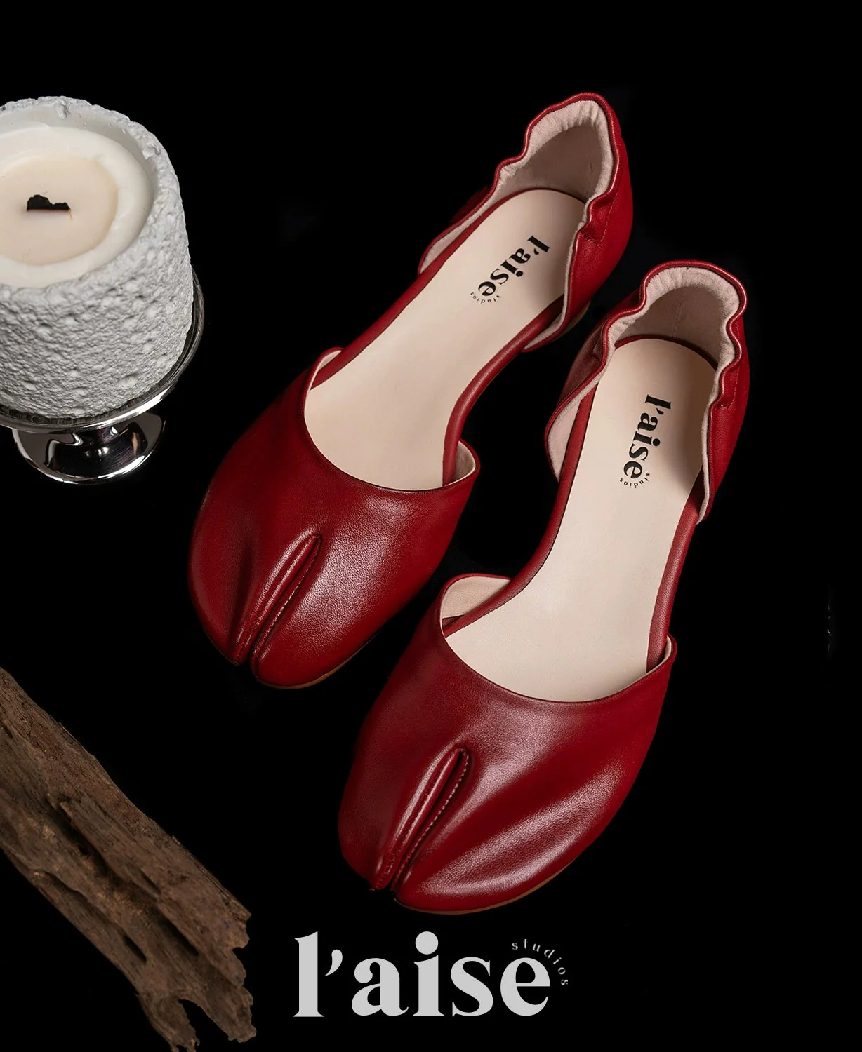 Murano Split-Toe Leather Flats - Image 7