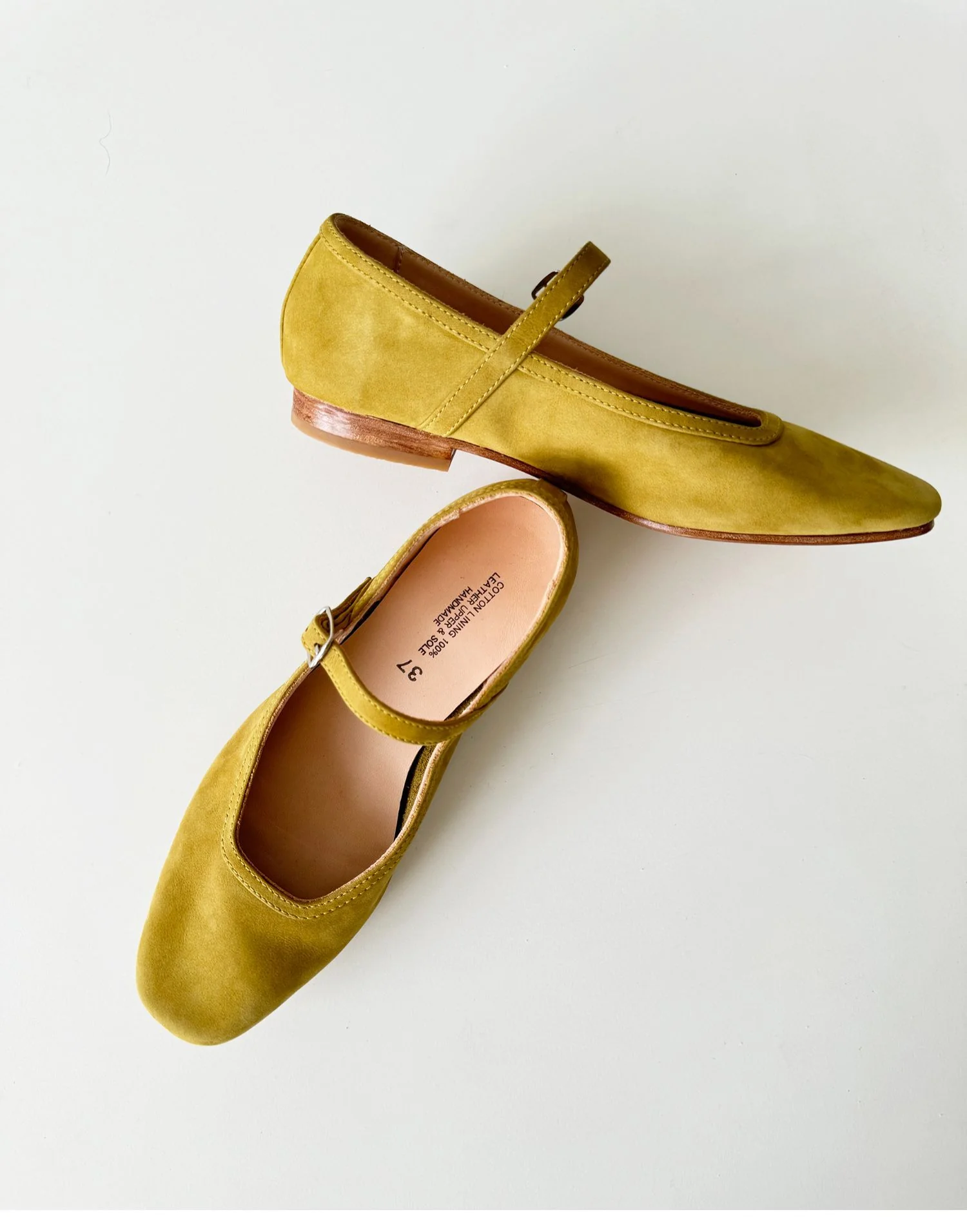 Mustard Yellow Mary Jane Flats - Image 4