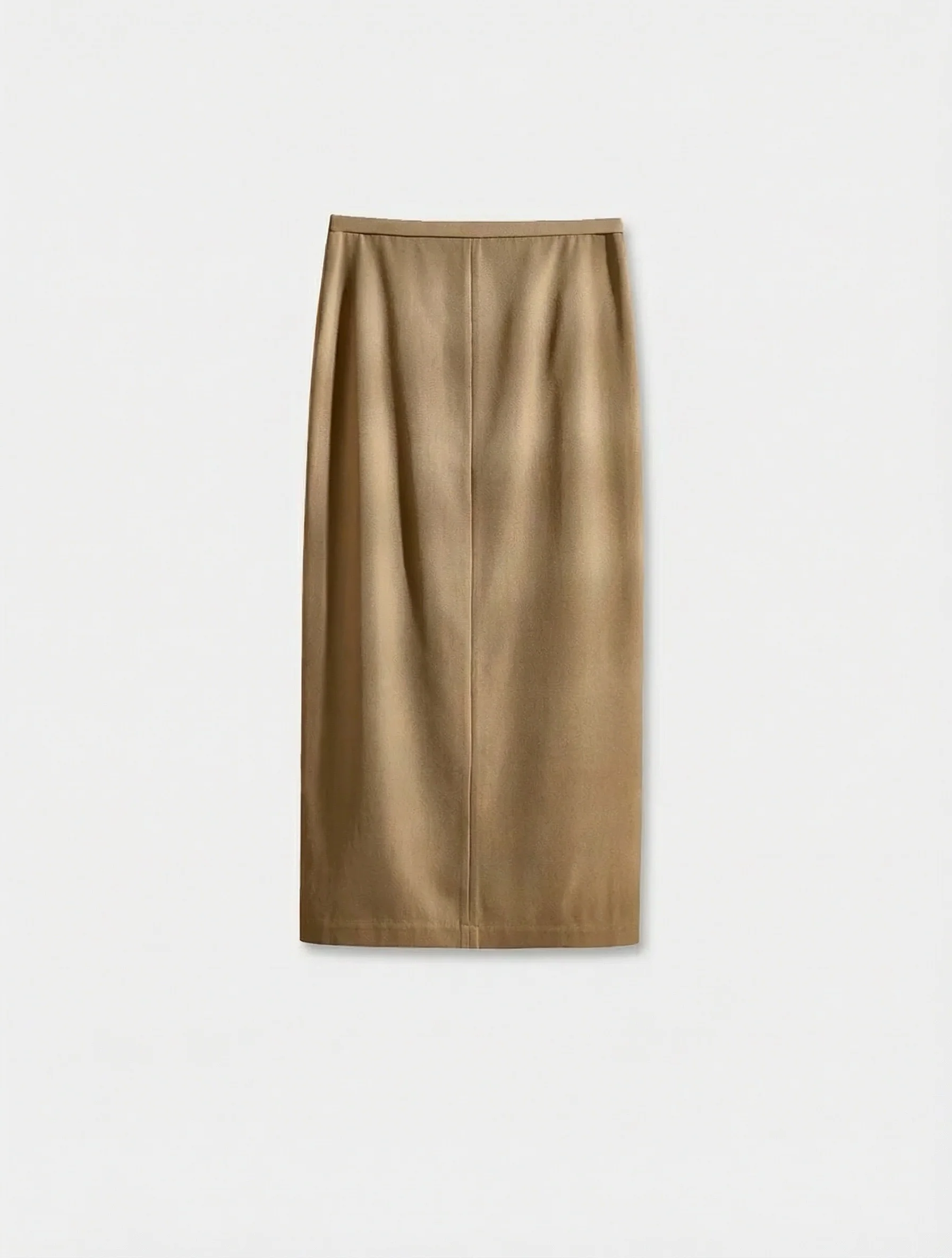 Narrow-Waist Back-Slit Midi Skirt - Image 6