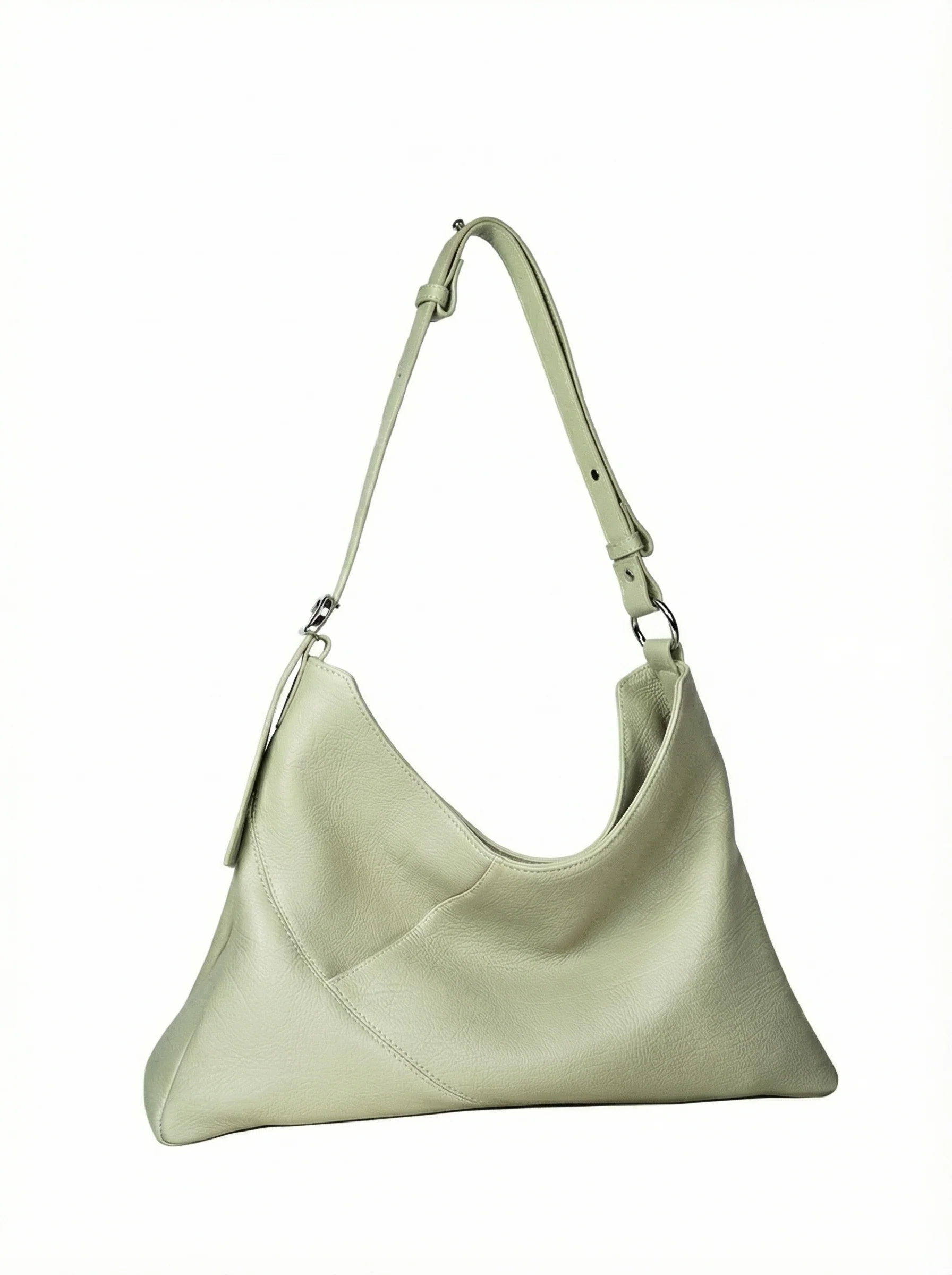 Nautical Italian Calfskin Hobo Bag, Black - Image 6
