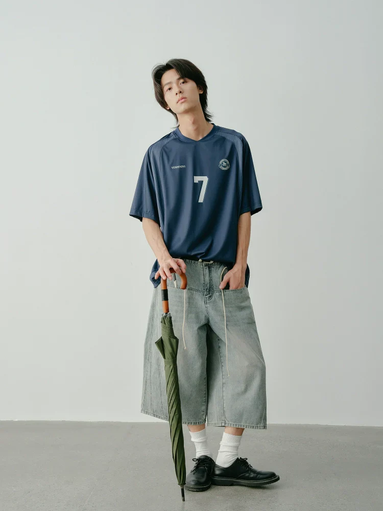 Navy No. 7 Jersey Tee - Image 2