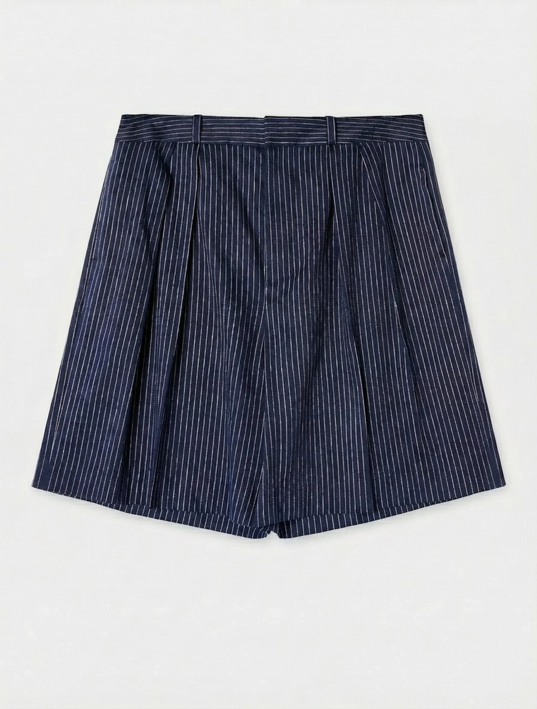 Navy Pinstripe Vest & Bermuda Set - Image 5
