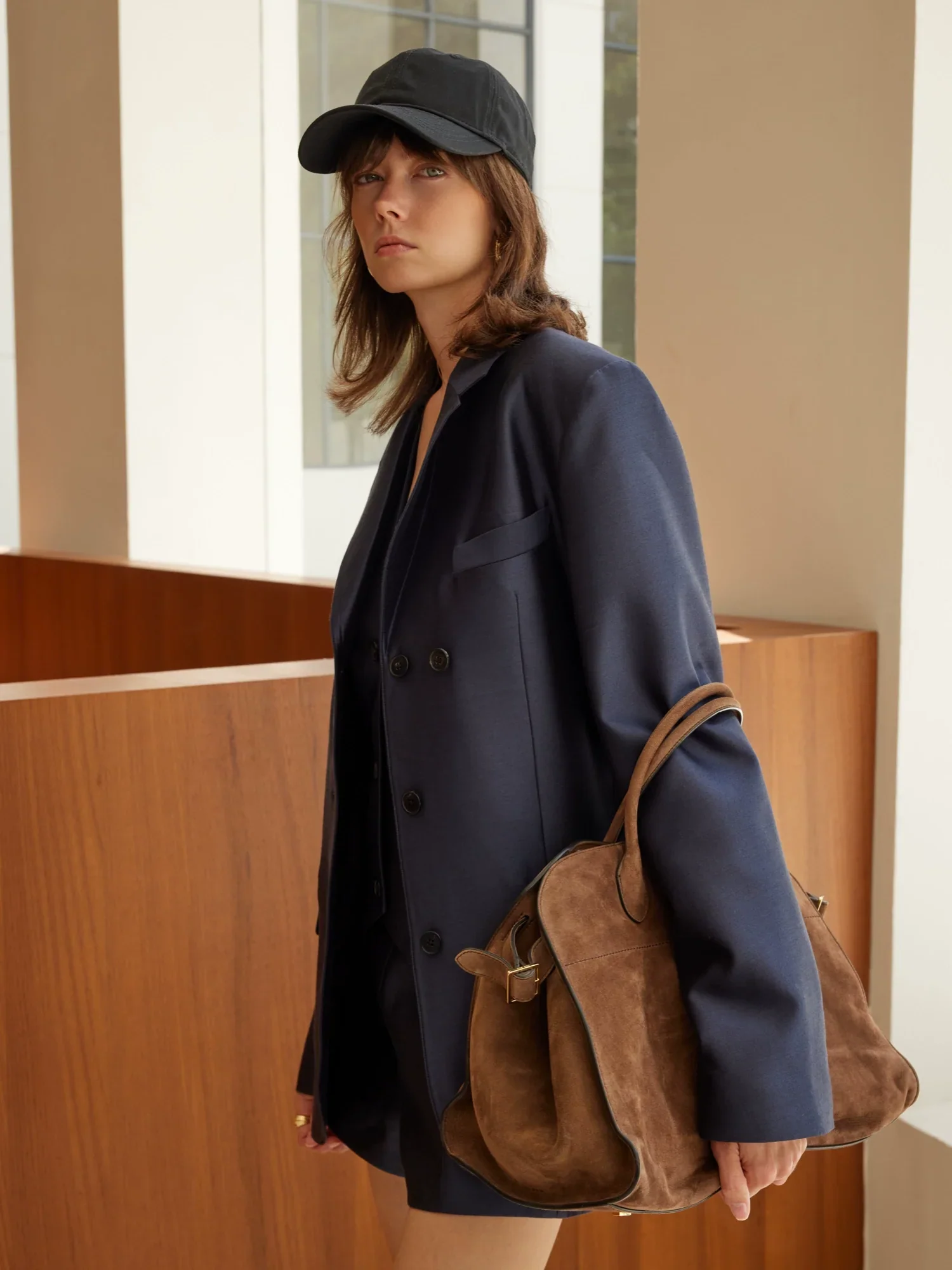 Navy Silk-Wool Tailored Set - Image 2