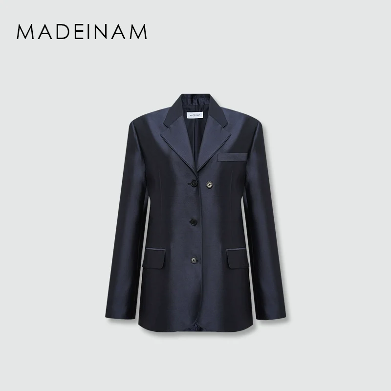Navy Silk-Wool Tailored Set - Image 7