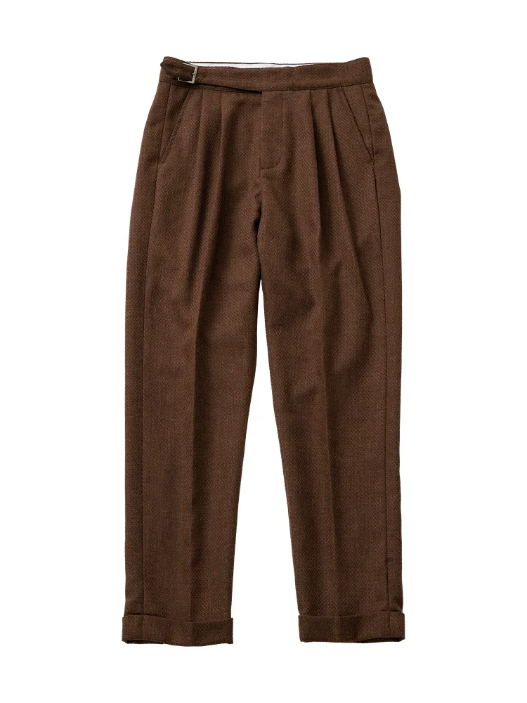 Neapolitan High-Waist Pleated Trousers - Image 3