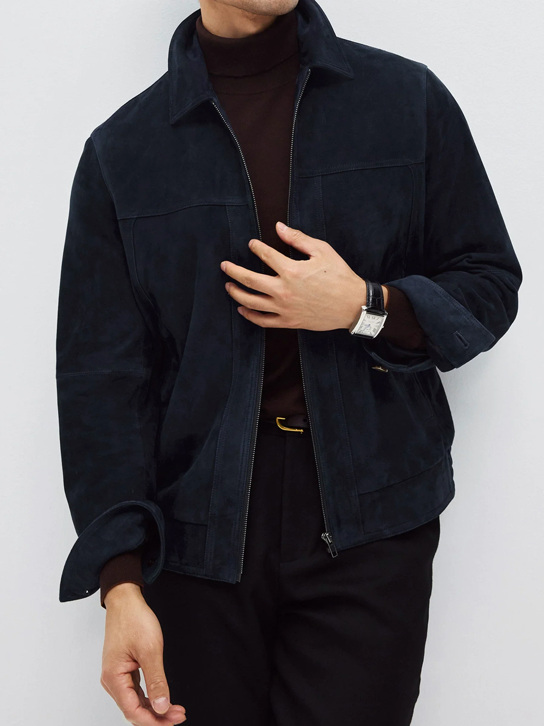 New Zealand Sheepskin Suede Zip Jacket - Image 3