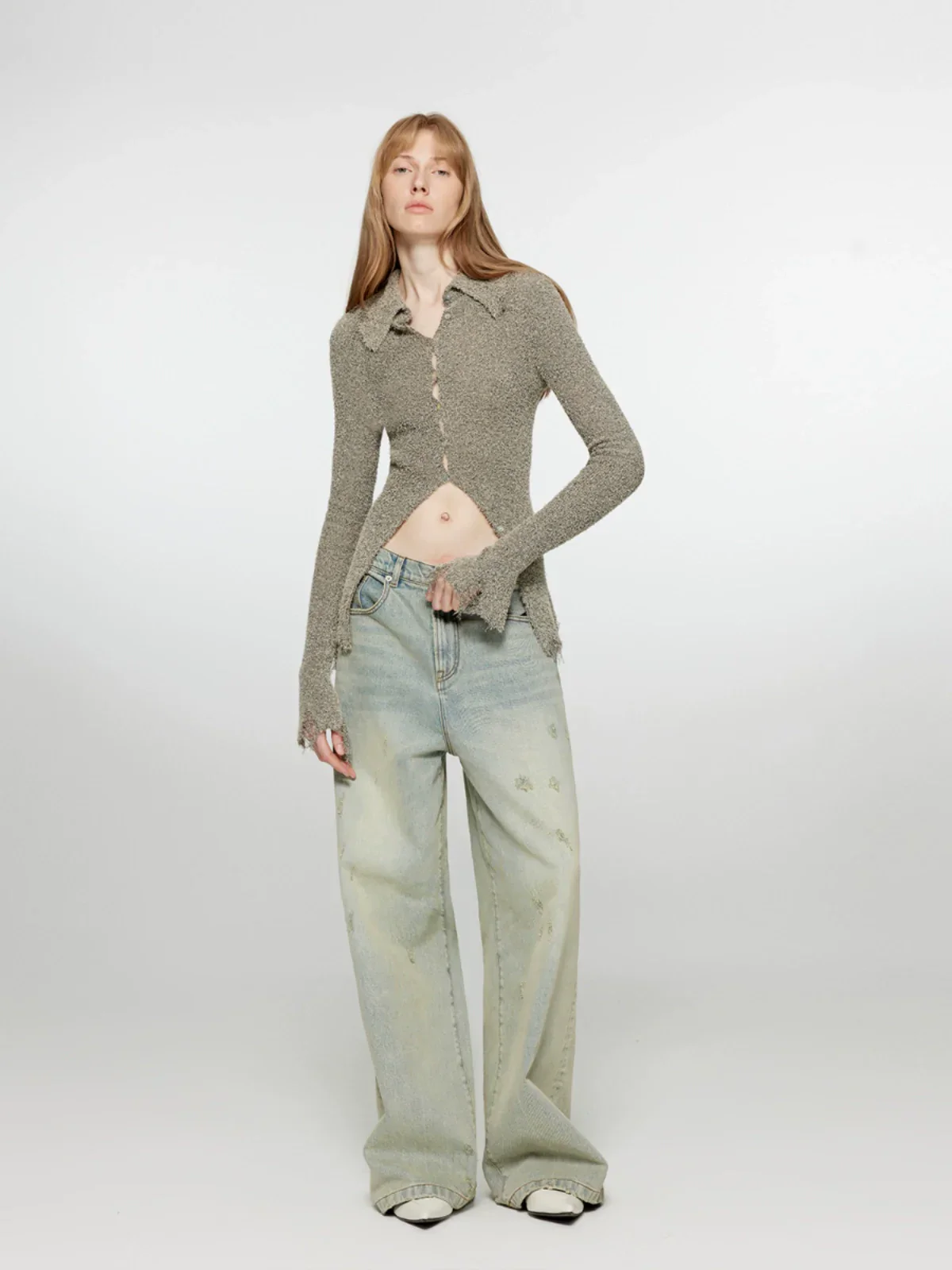 Night Dream Hollow Knit Cardigan - Image 2