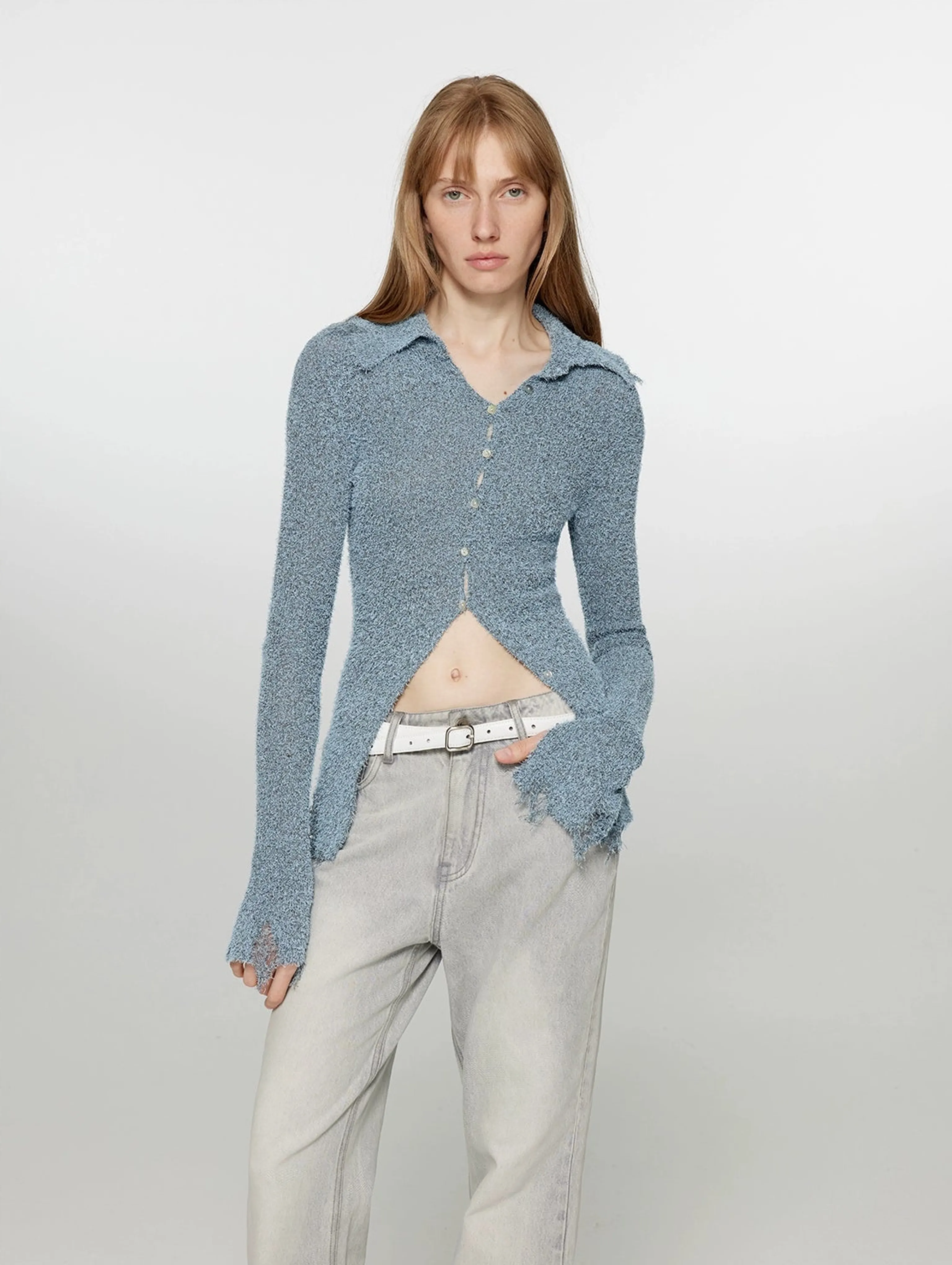 Night Dream Hollow Knit Cardigan - Image 6