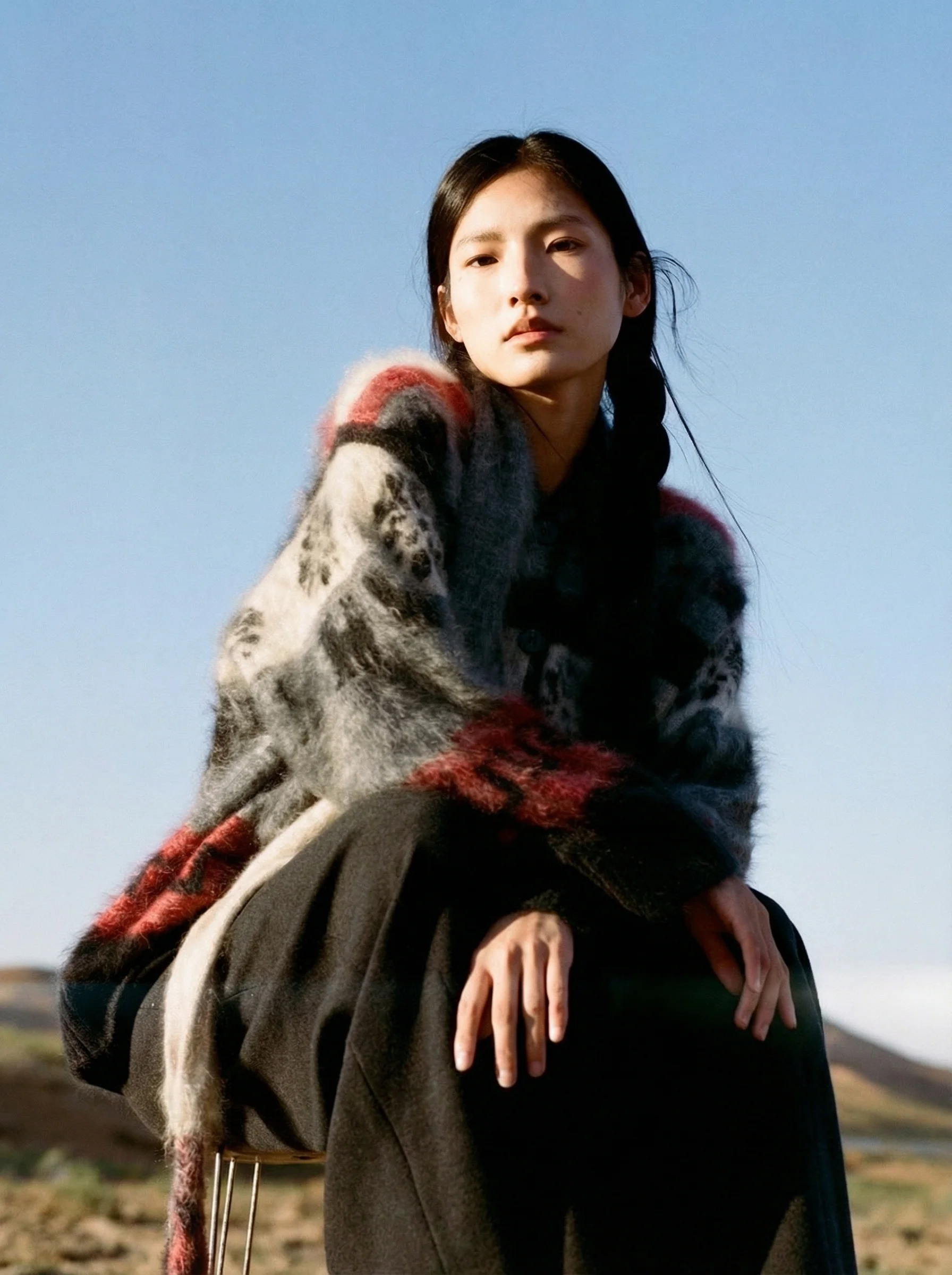 Nordic Jacquard Cashmere Scarf Cardigan - Image 2