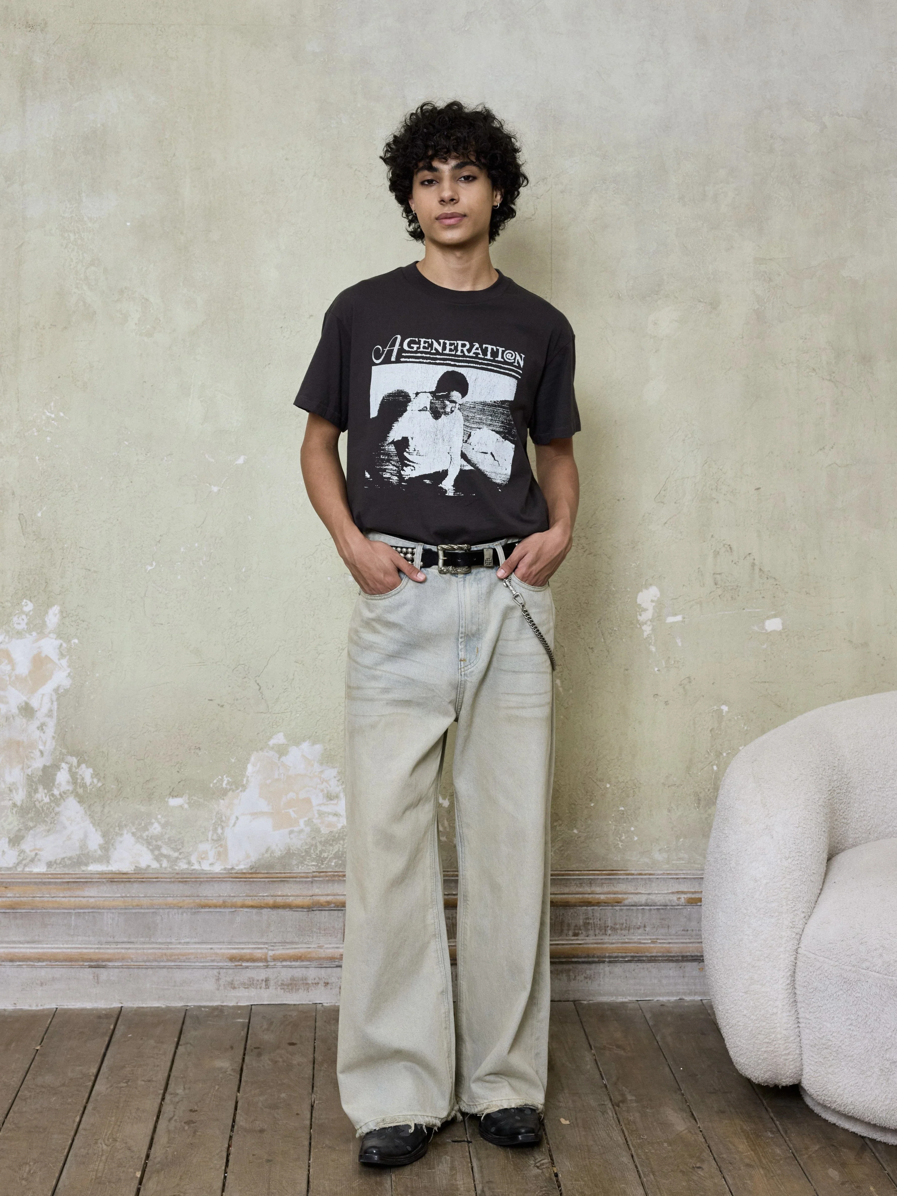 Nostalgic Baggy Pleated Jeans