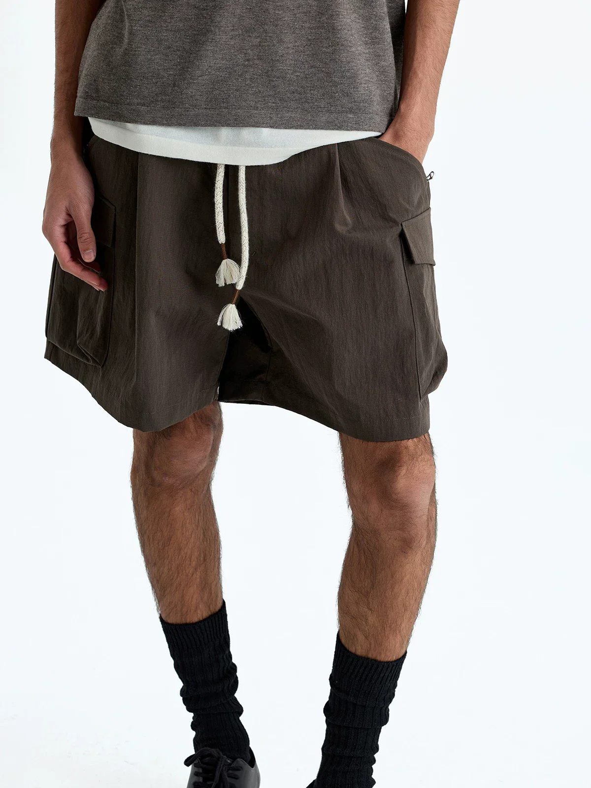 Nylon-Cotton Cargo Shorts - Image 3