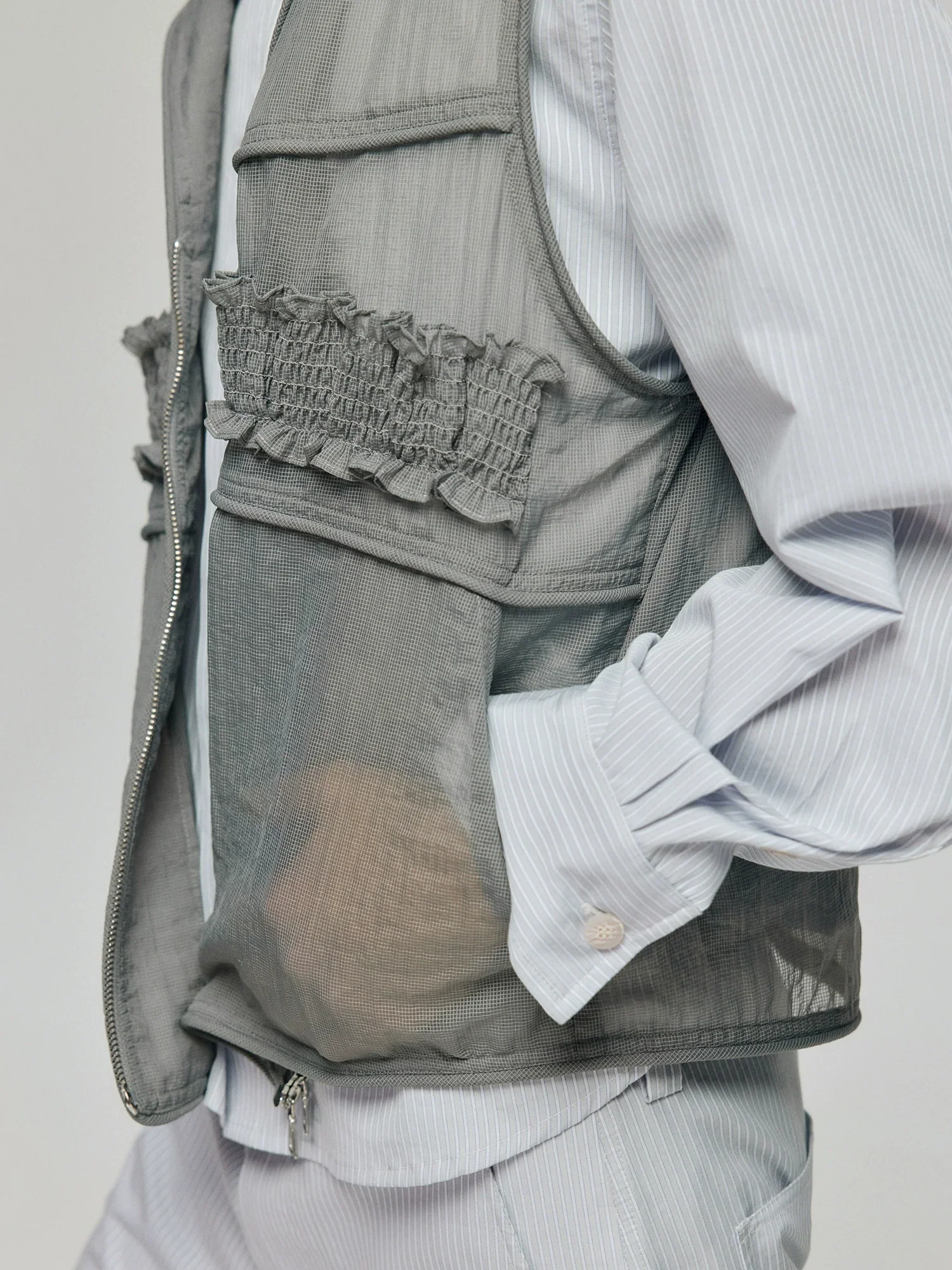 Nylon Organza Utility Vest - Image 5
