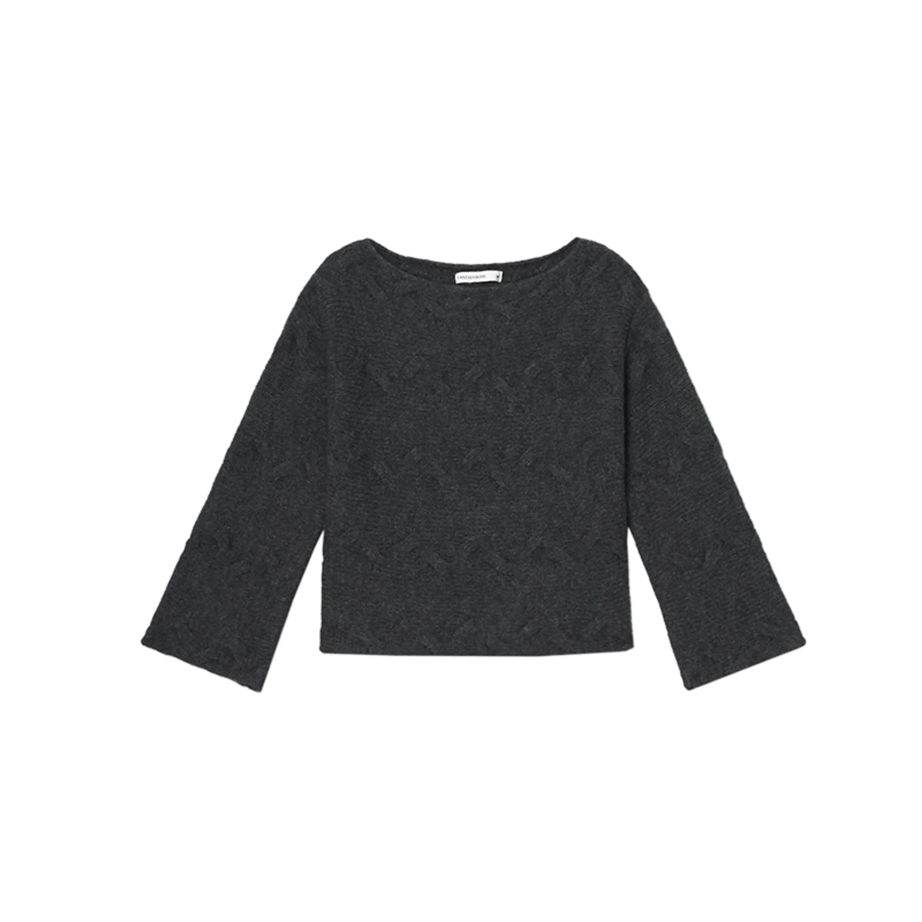 Off-Shoulder Embossed Knit Sweater - Image 6