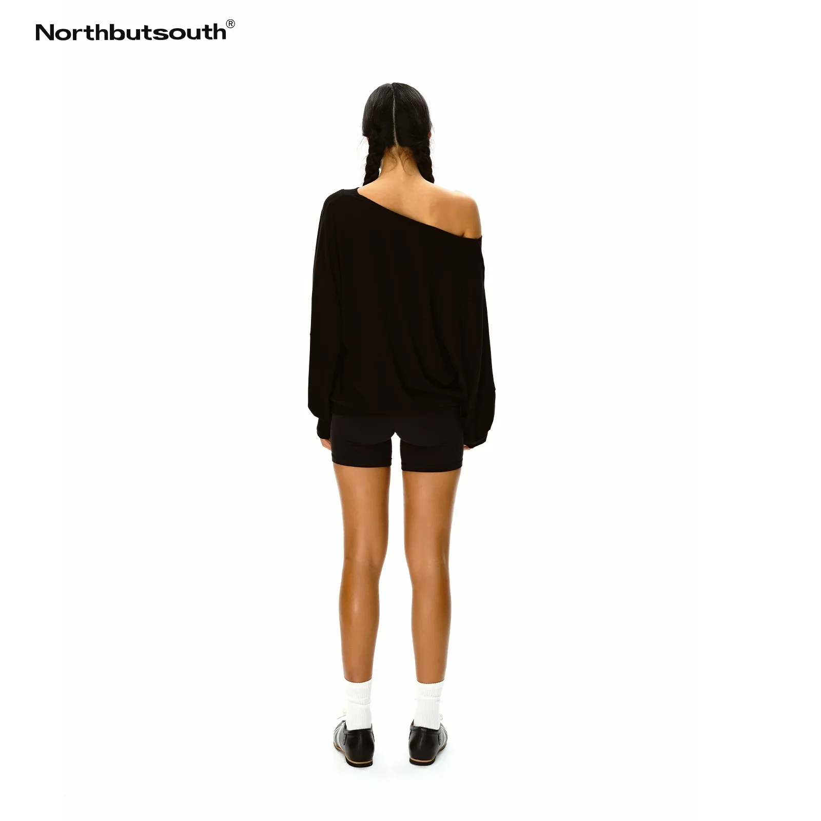 Off-shoulder Long Sleeve Top - Image 3