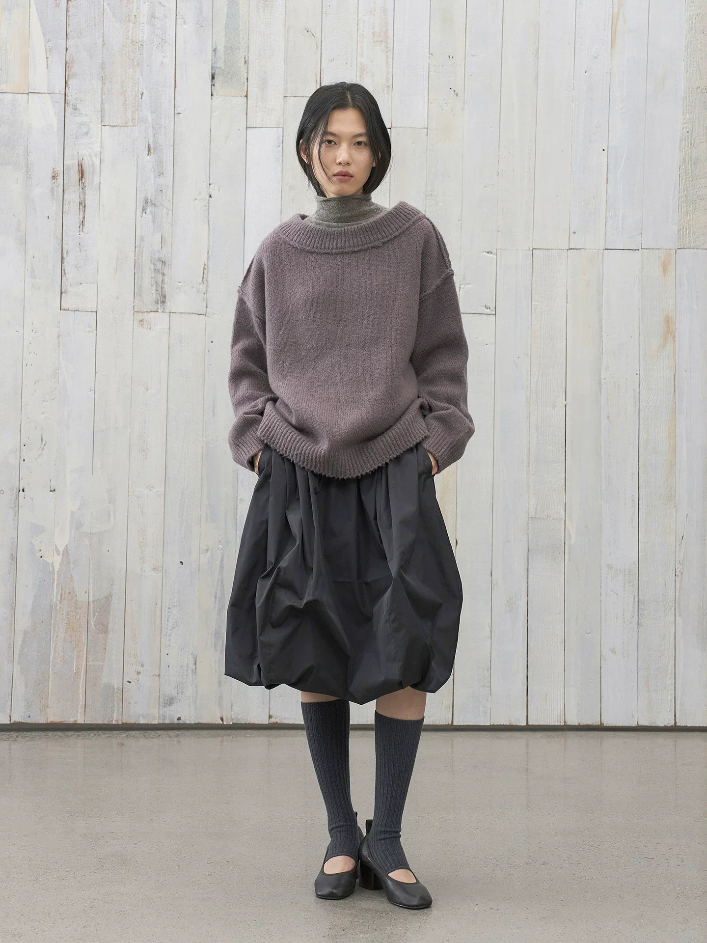 Off-Shoulder Ribbed Sweater - Image 2