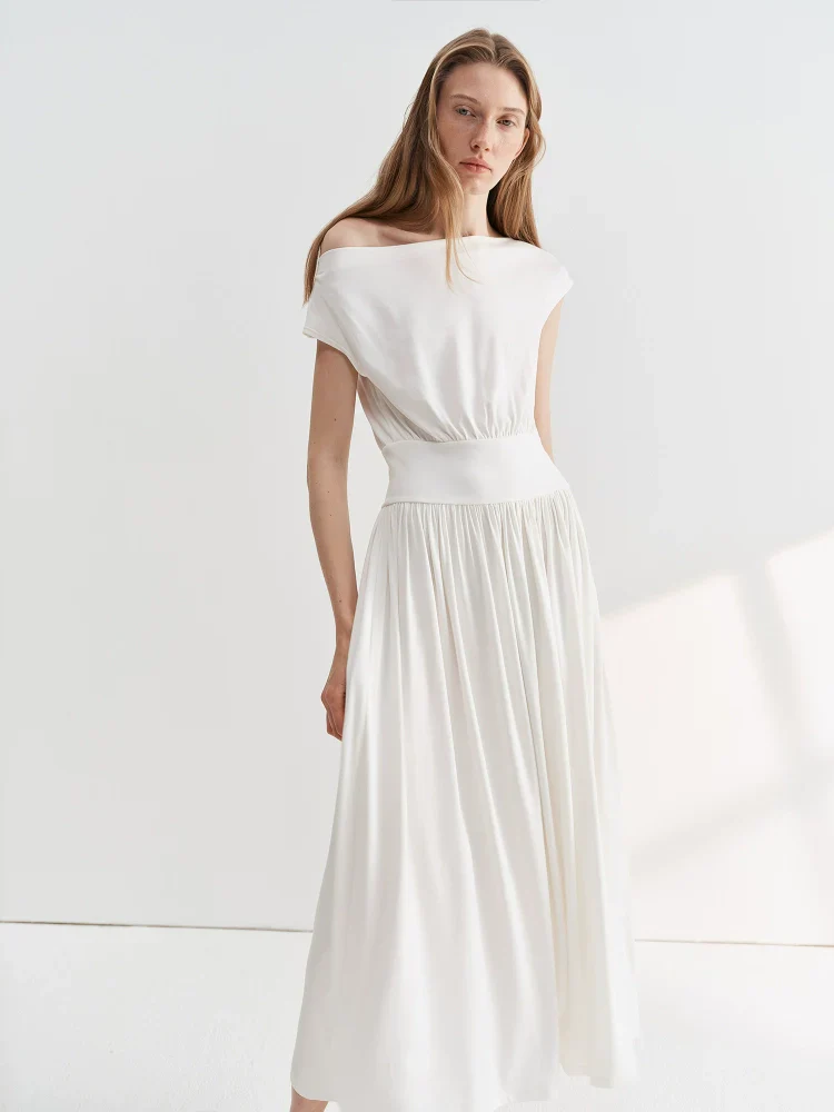 Off-Shoulder White Maxi Dress - Image 2