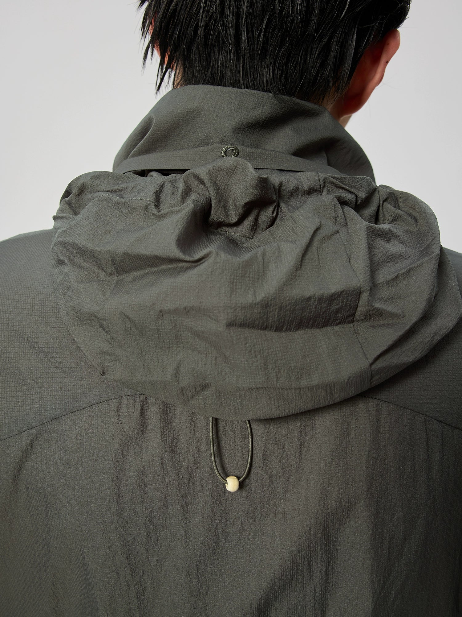 Offset Zip Hooded Windbreaker - Image 3