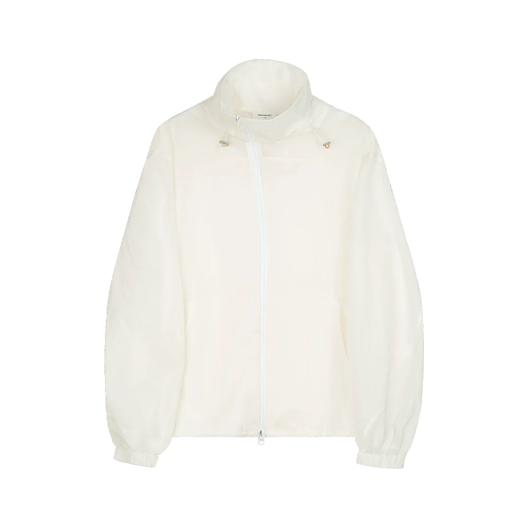 Offset Zip Hooded Windbreaker - Image 6