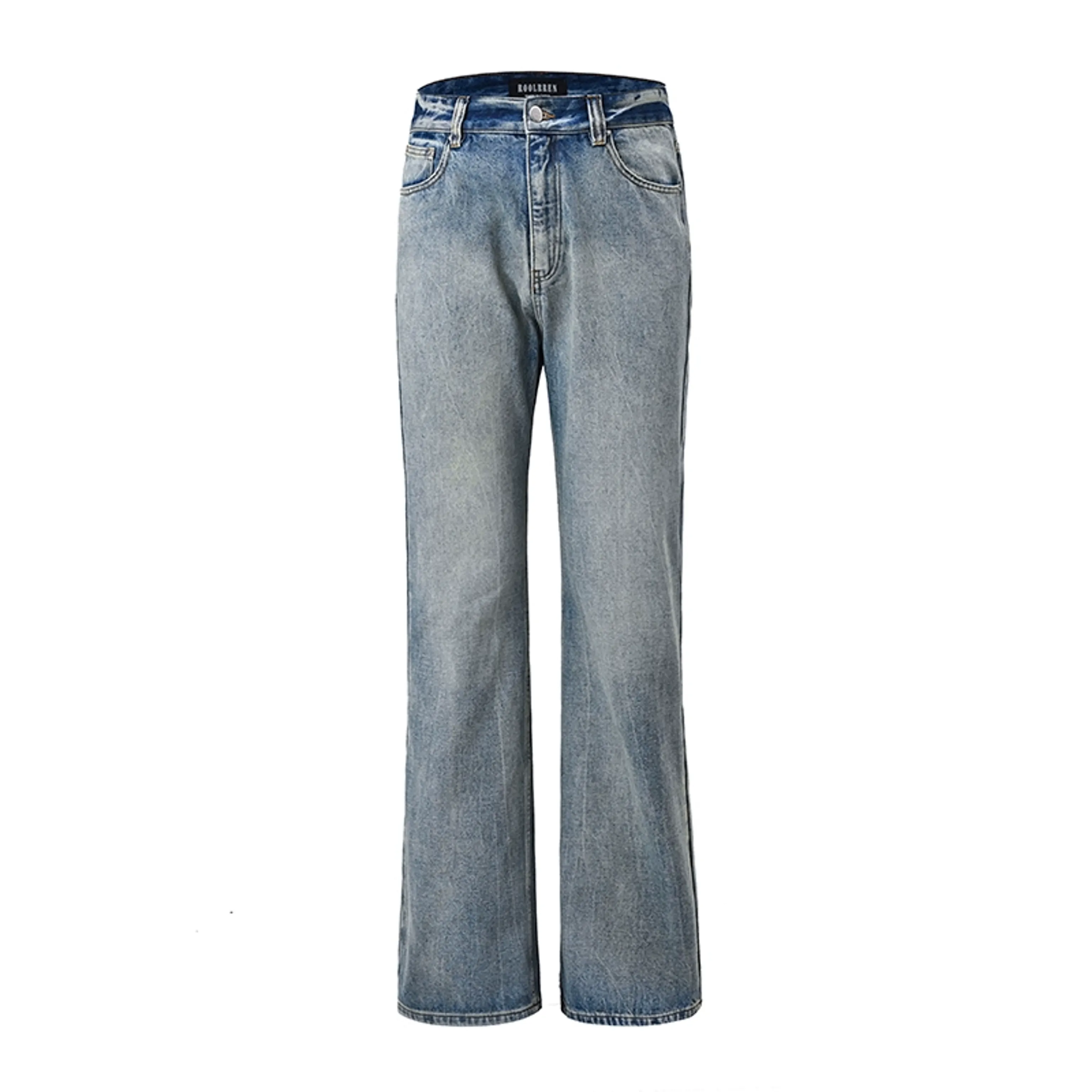 Okayama Faded Flared Denim Trousers - Image 5