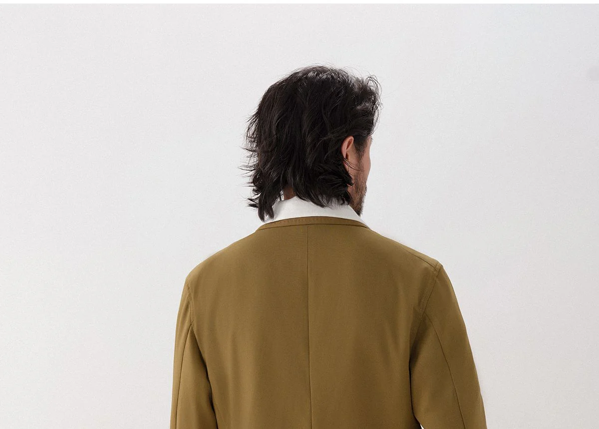 Olive Bamboo Double-Breasted Suit - Image 2