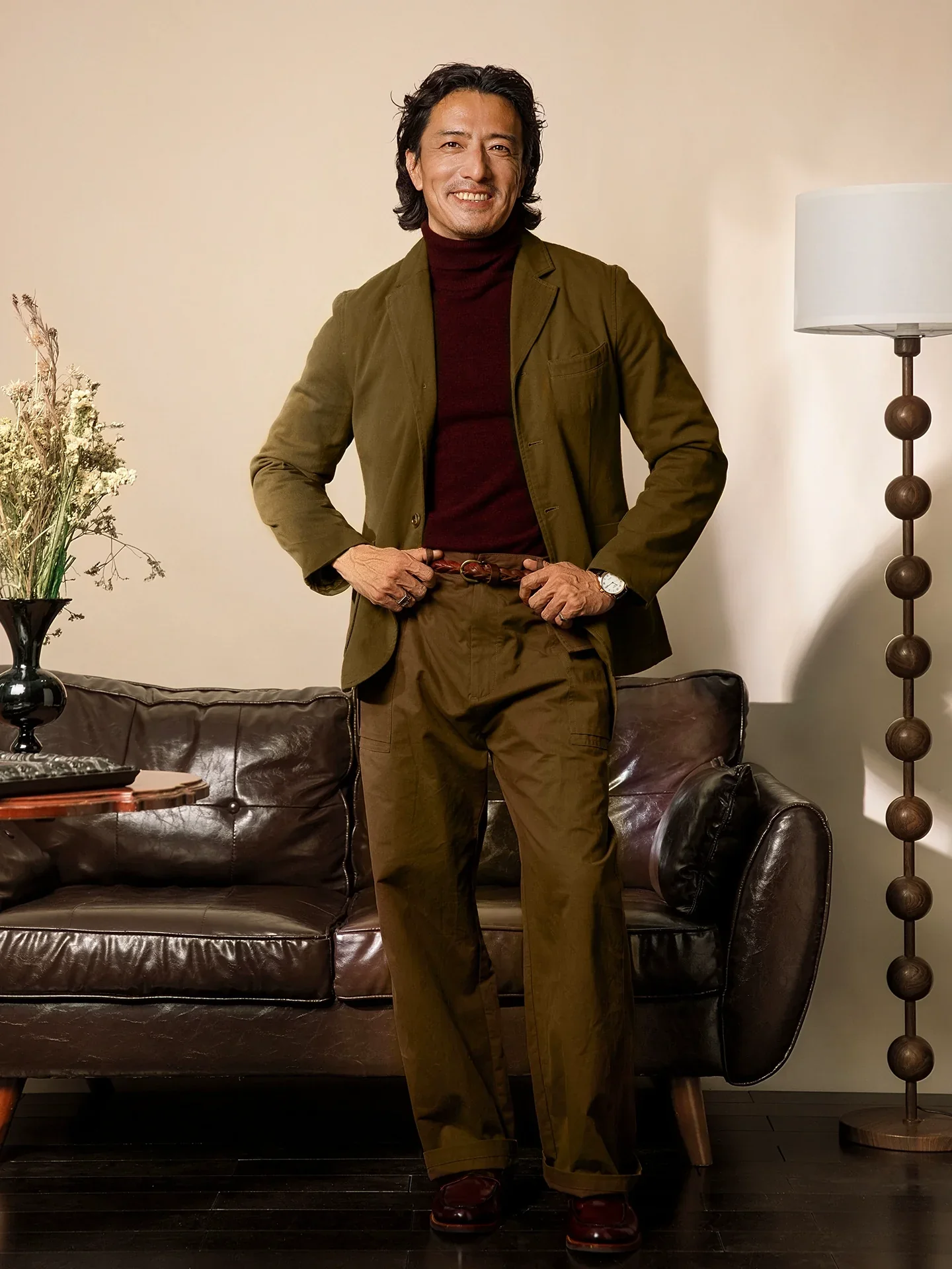 Olive Cotton Twill Blazer - Image 2