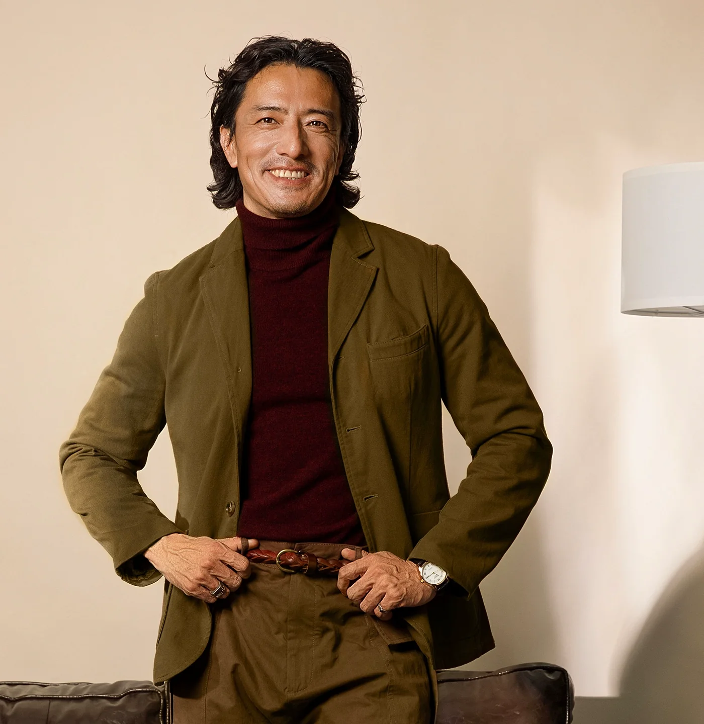 Olive Cotton Twill Blazer - Image 6