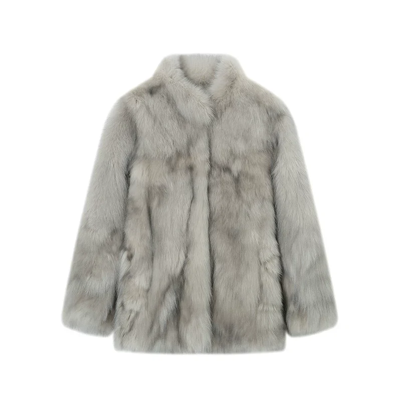 Ombre Fox Fur Coat