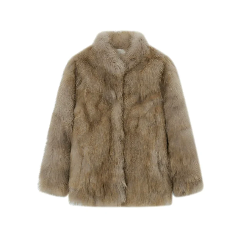 Ombre Fox Fur Coat - Image 2