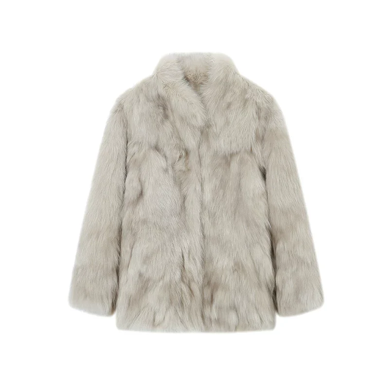 Ombre Fox Fur Coat - Image 3