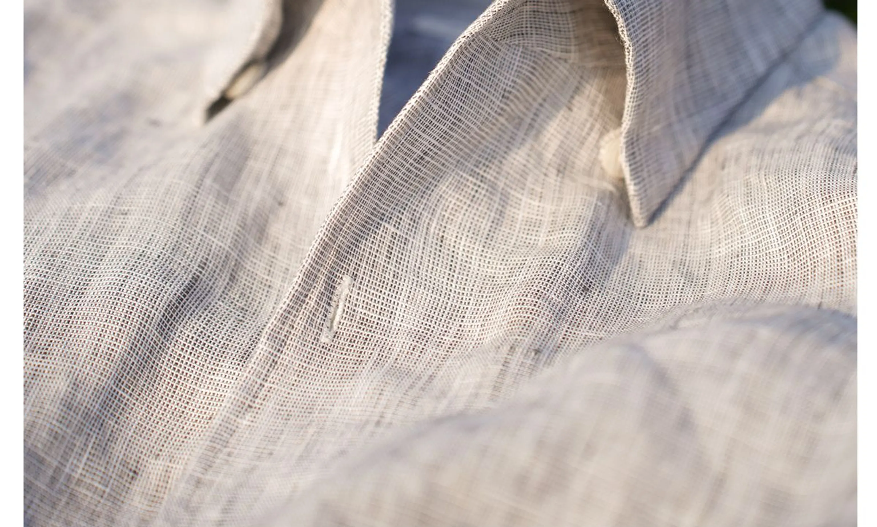 One-Piece Collar Linen Shirt - Image 8