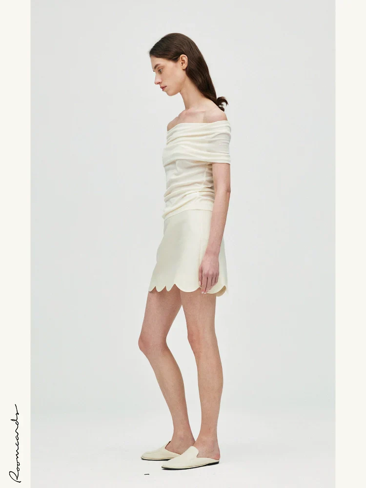 One-Shoulder Slim Cotton Top - Image 2