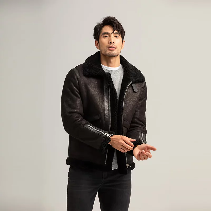 Onyx B-3 Shearling Jacket - Image 3