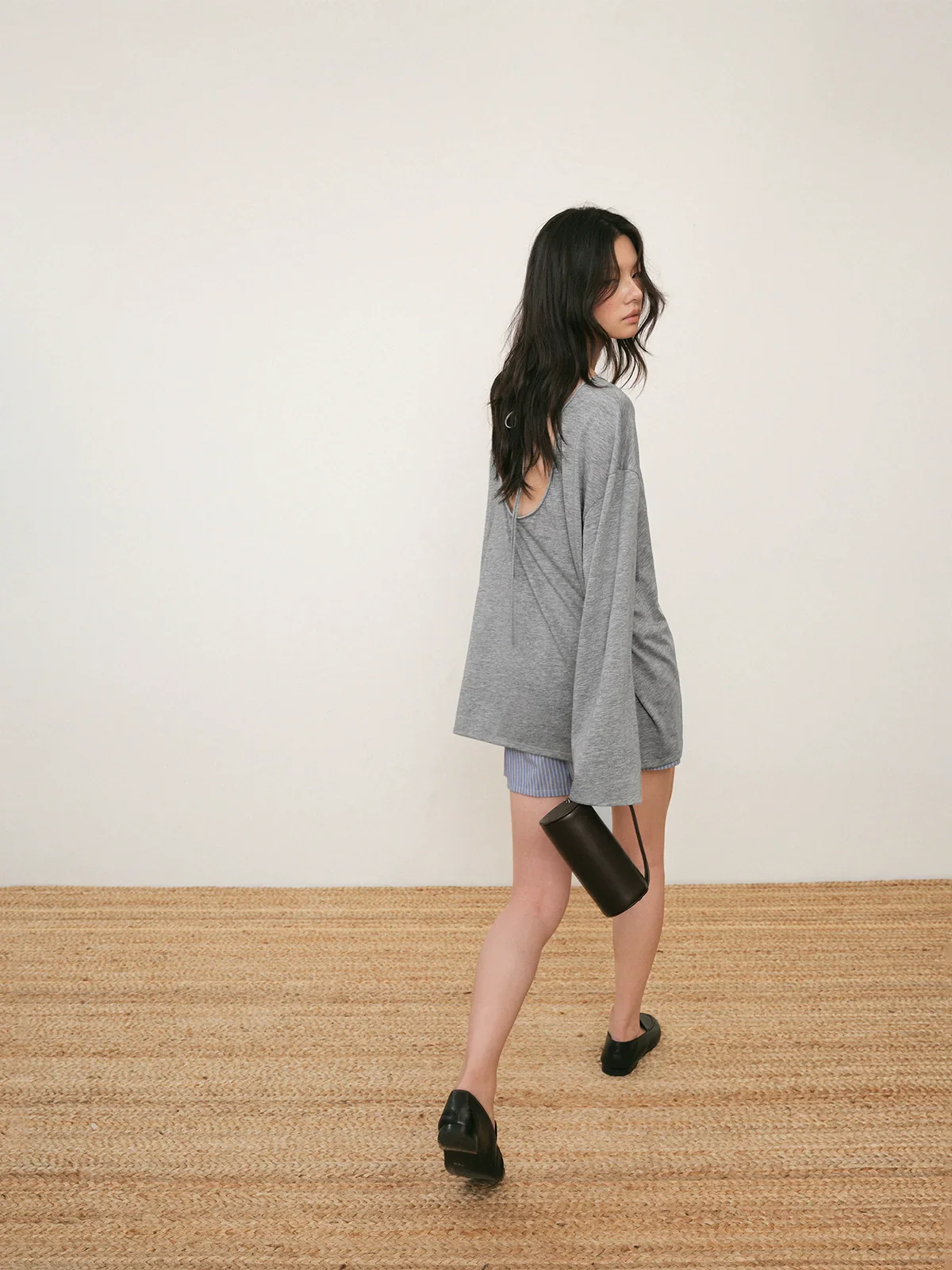 Open-Back Tie Long Sleeve Tee - Image 5