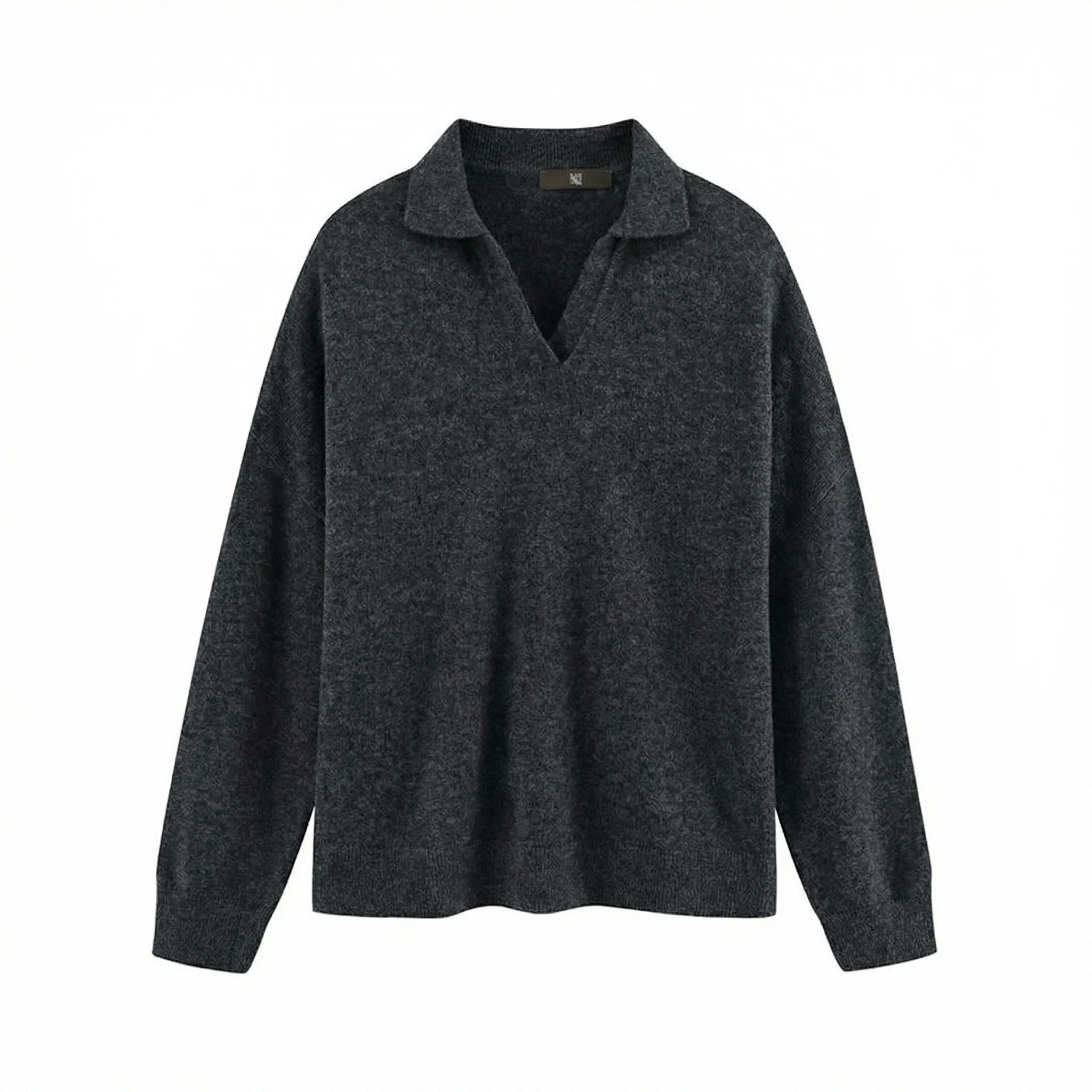 Open Collar Wool Sweater - Image 6