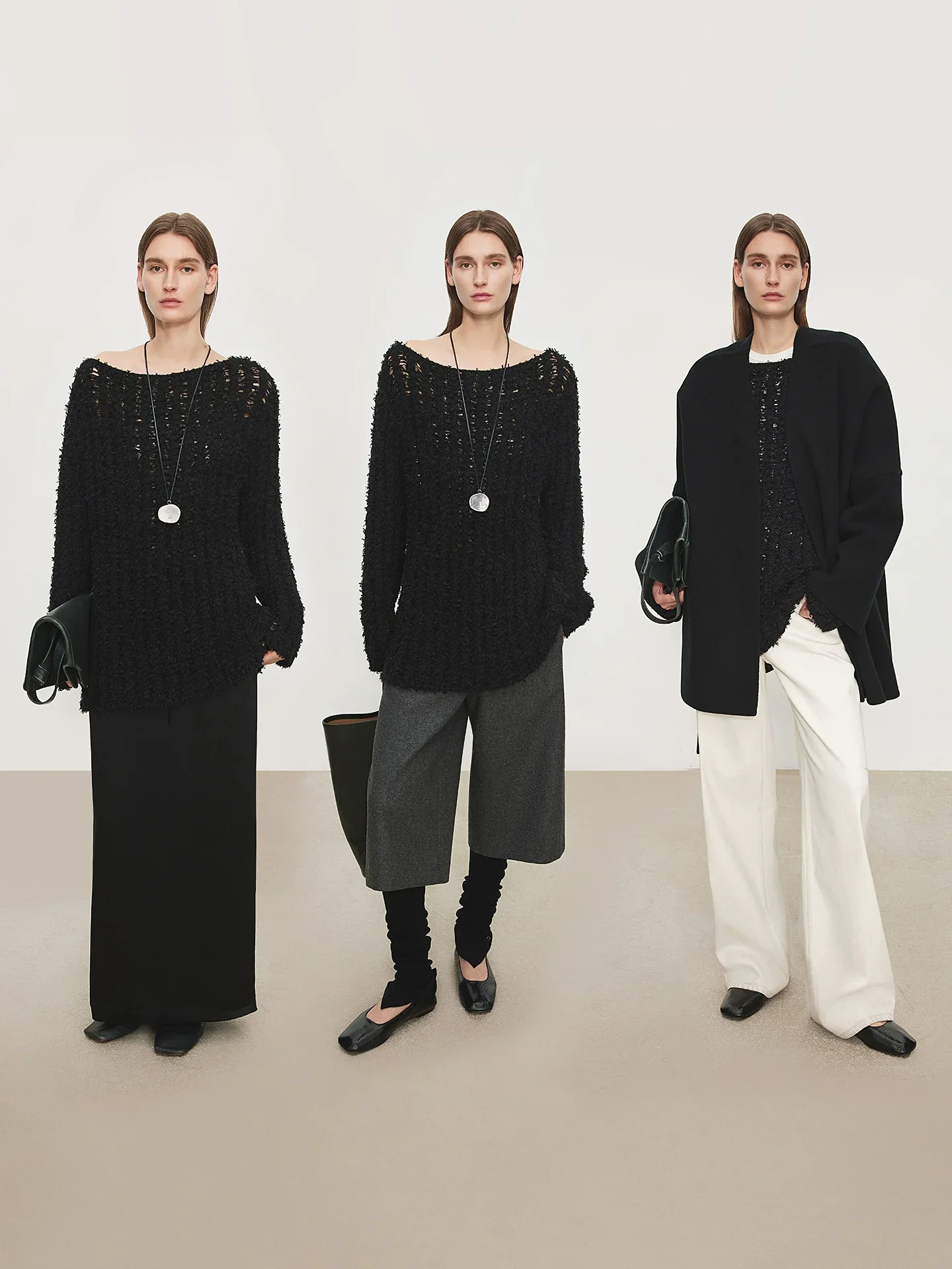 Open-Knit Boat-Neck Sweater - Image 4