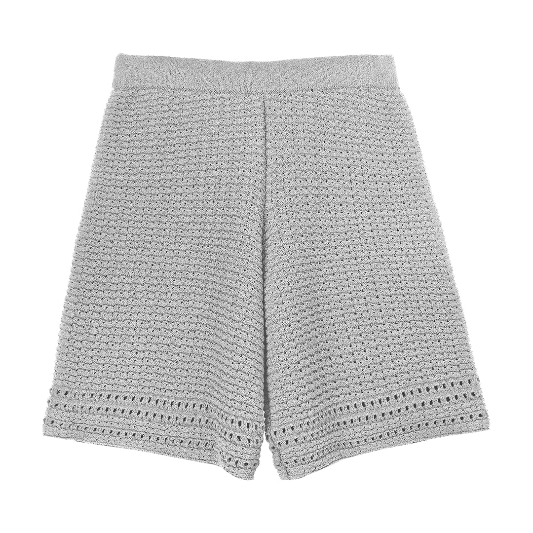 Openwork Knit Bermuda Shorts - Image 6