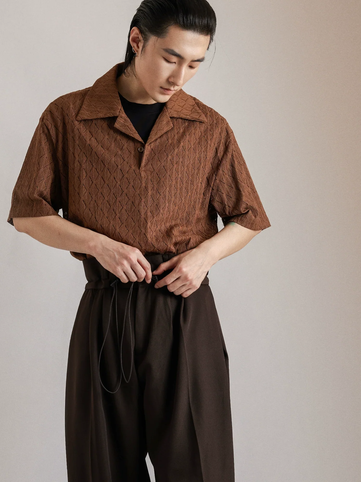 Openwork Knit Polo - Image 5