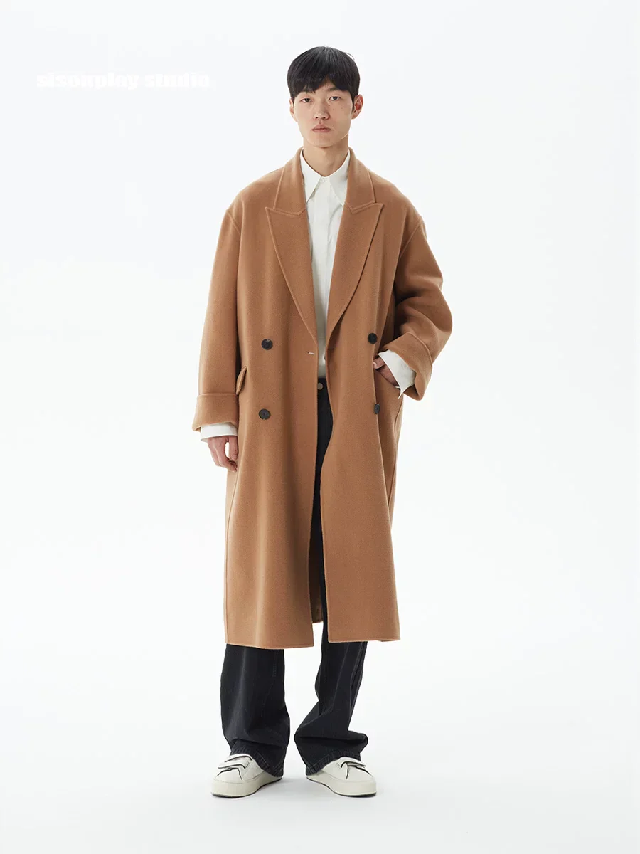 Oversized Camel Wool-Cashmere Overcoat - Image 5