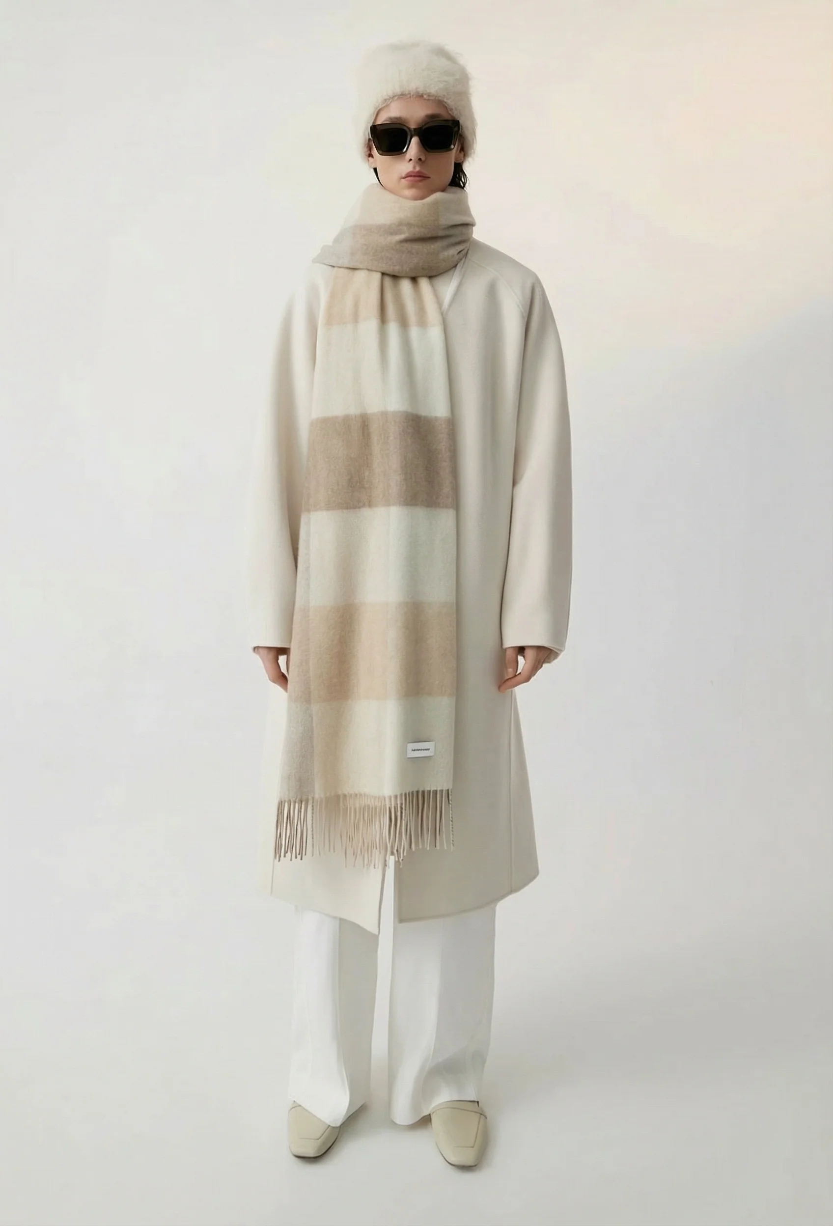Oversized Check Scarf - Image 4