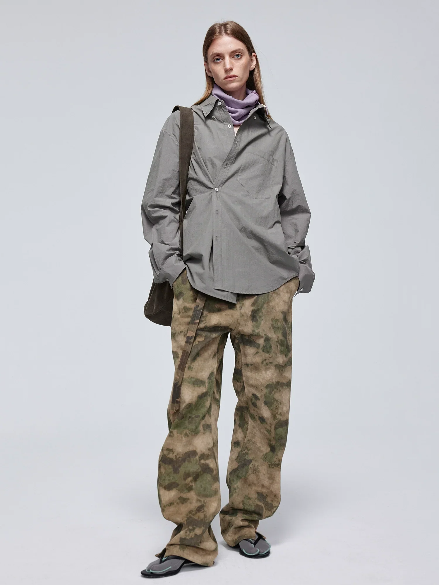 Oversized Cotton Button-Down Shirt - Image 2
