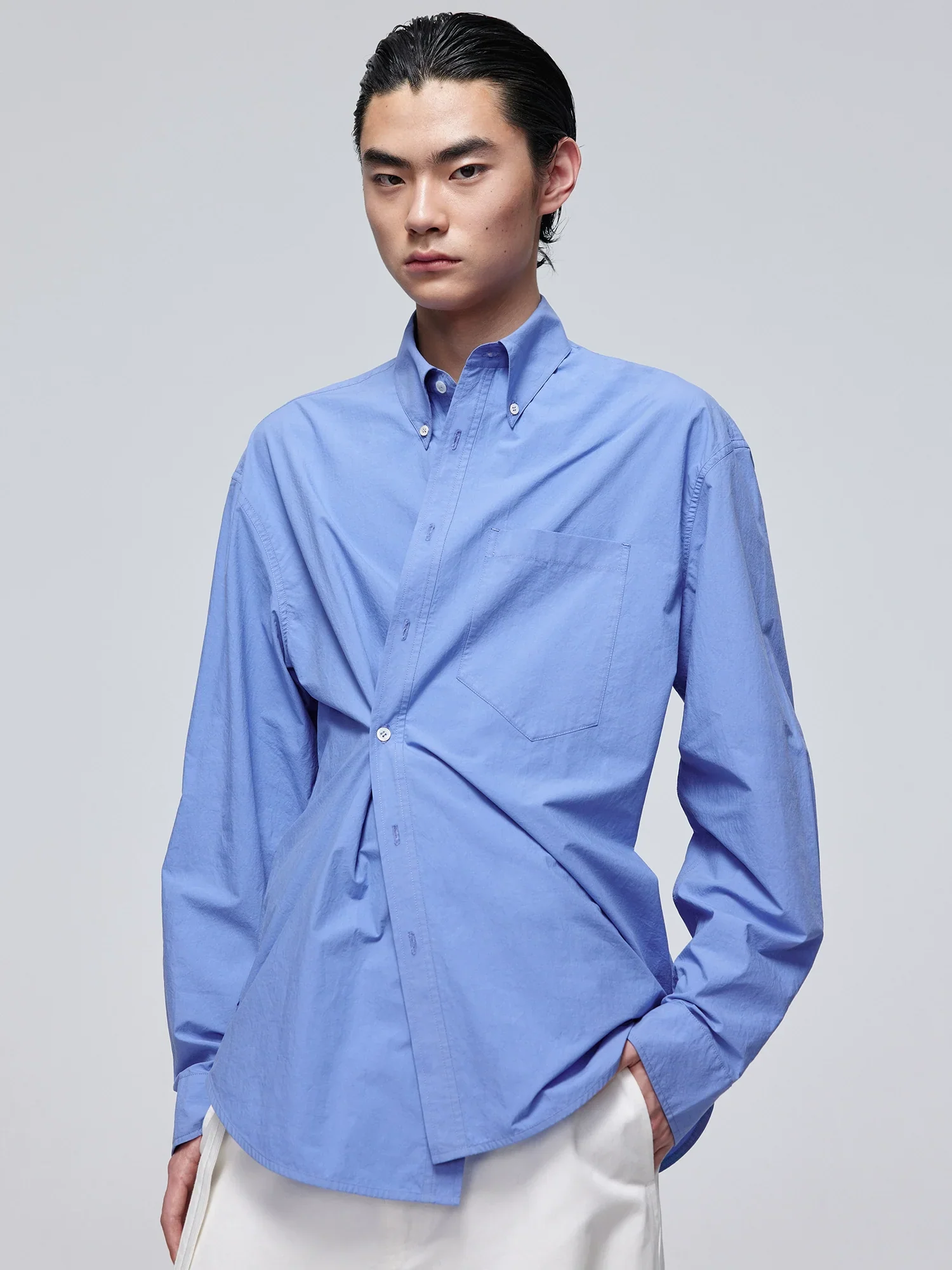 Oversized Cotton Button-Down Shirt - Image 3