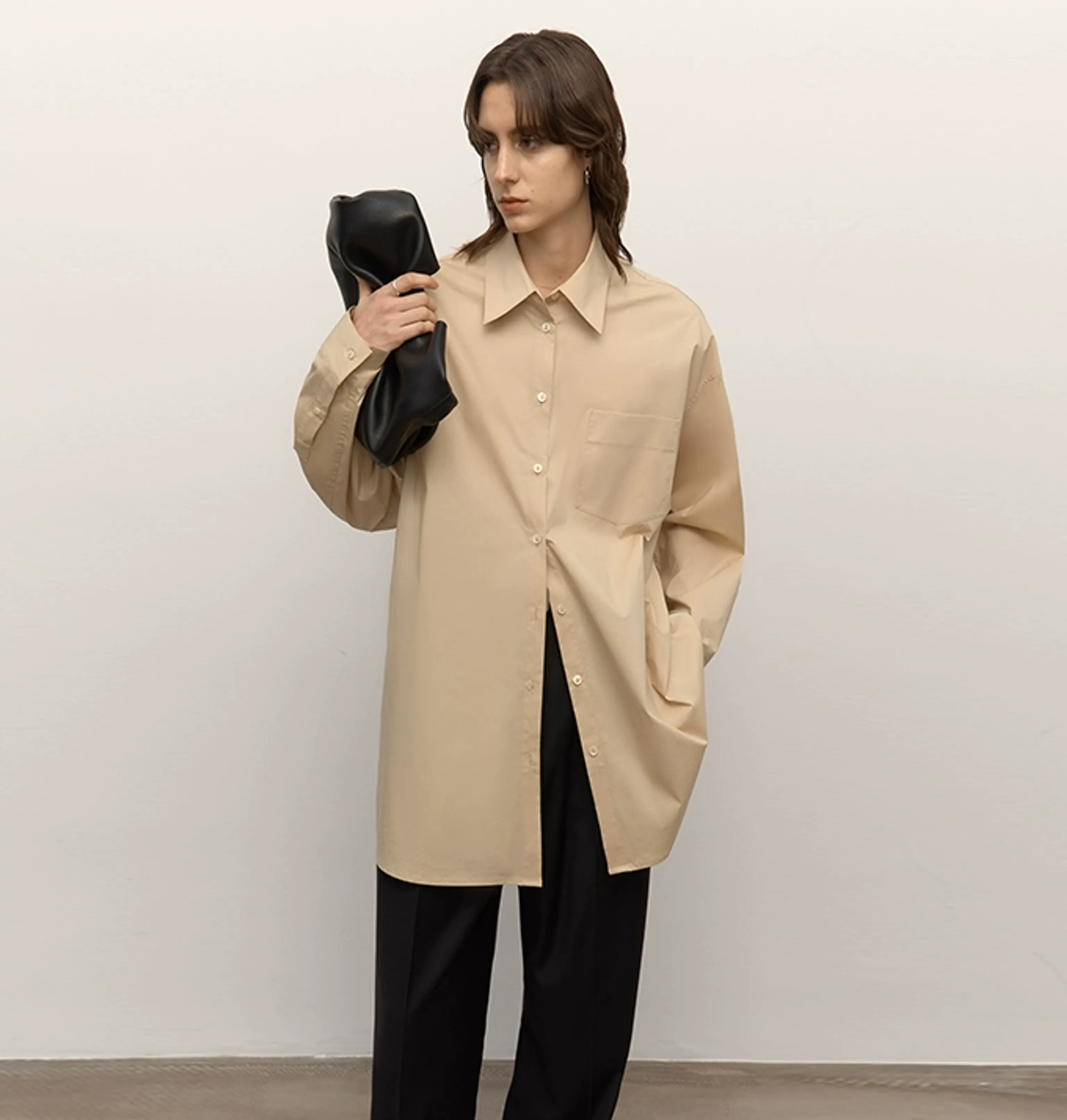 Oversized Cotton-Nylon Shirt - Image 3