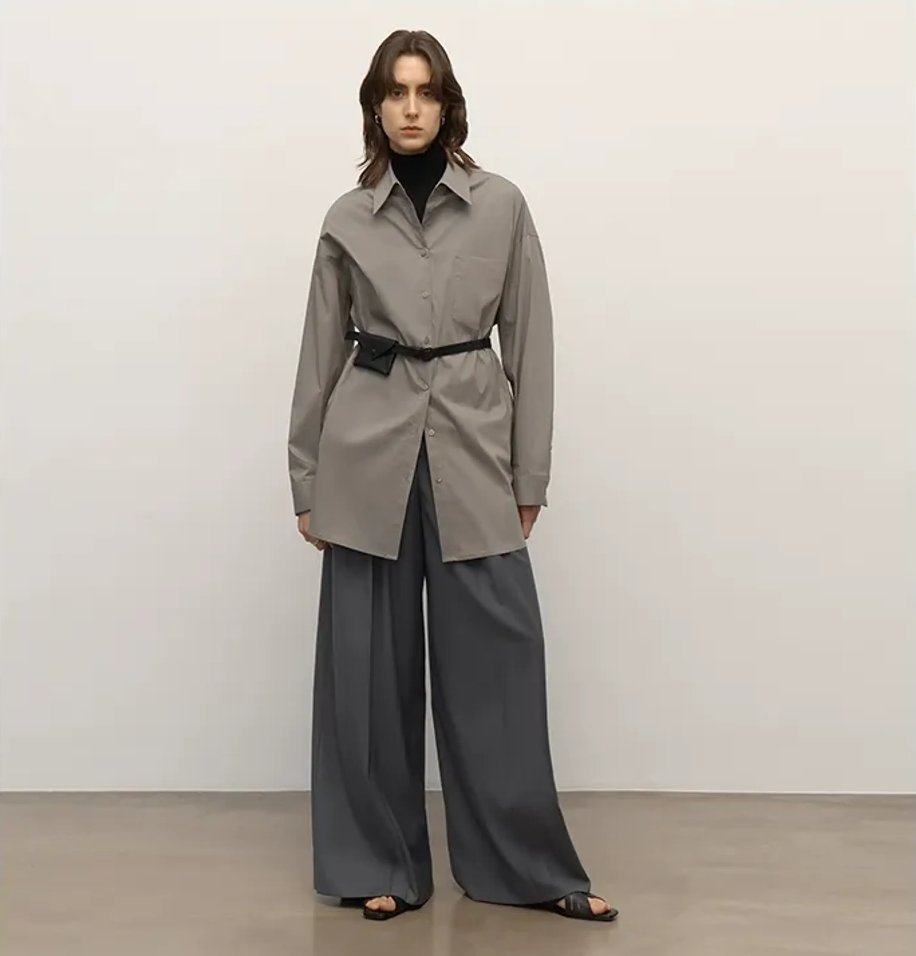 Oversized Cotton-Nylon Shirt - Image 4