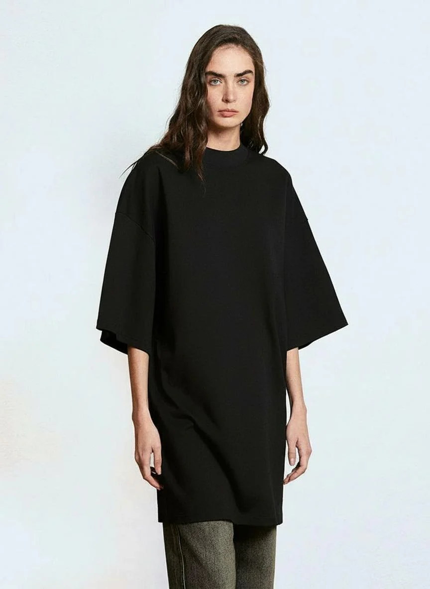 Oversized Cotton T-Shirt Dress - Image 2