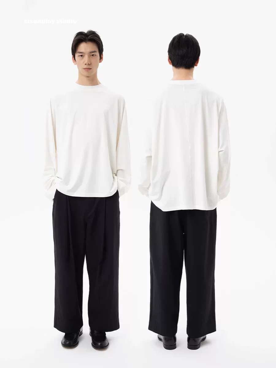 Oversized Crewneck Long Sleeve Tee - Image 4