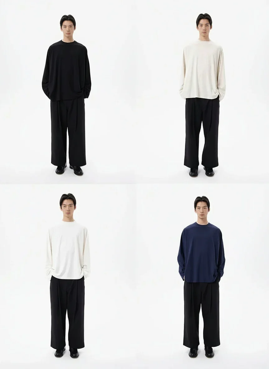 Oversized Crewneck Long Sleeve Tee - Image 9