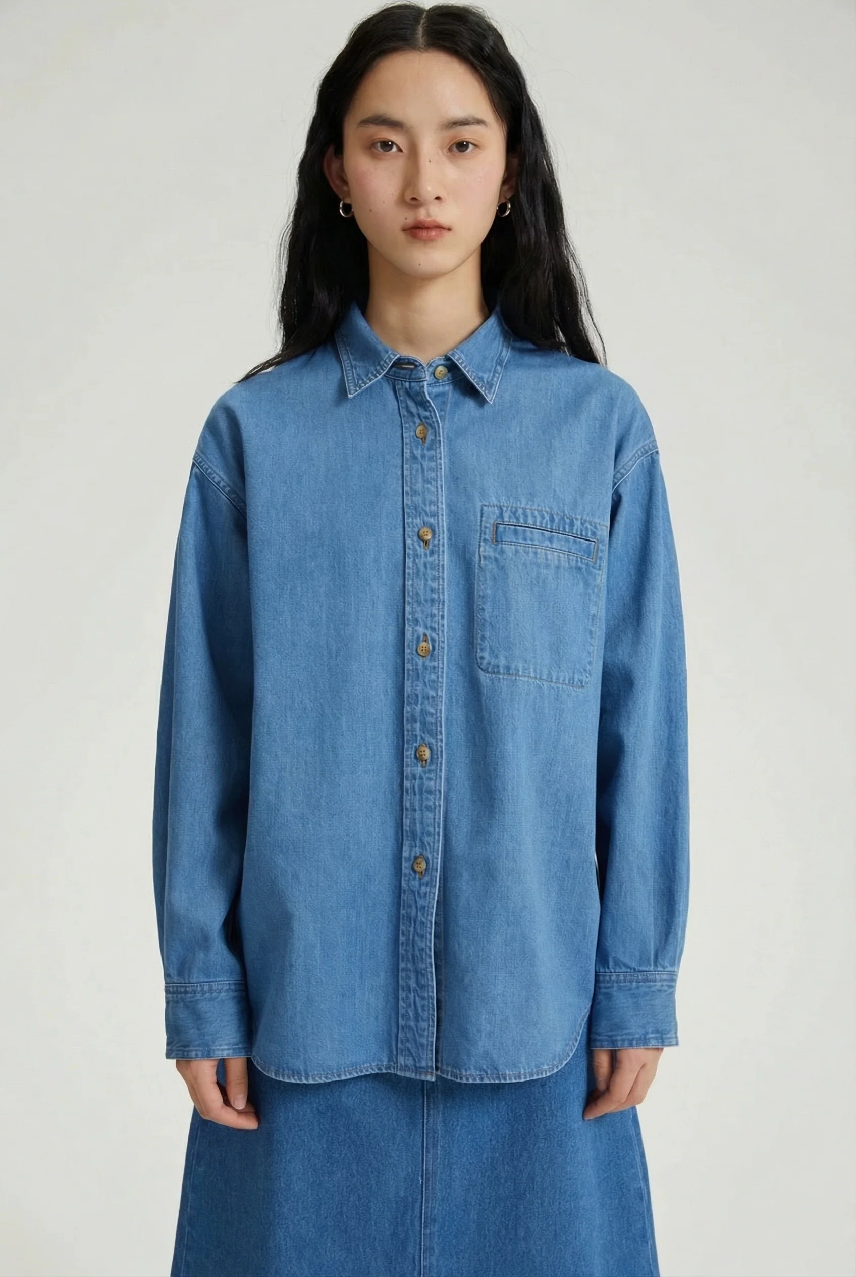 Oversized Denim Shirt - Image 4