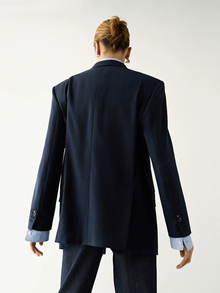 Oversized Double-Breasted Blazer - Image 4